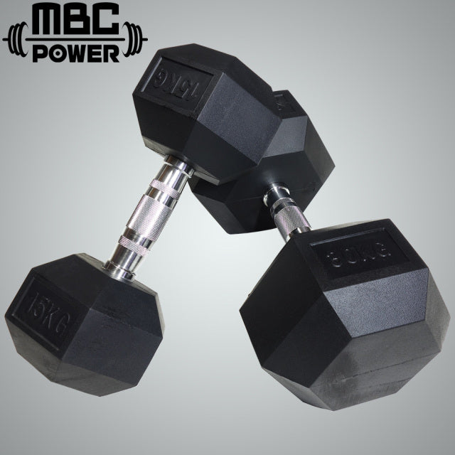 MBC Rubber Hex Dumbbell